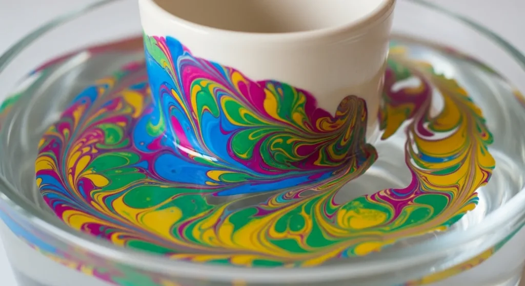 Hydro Dipping Techniques marbled nail polish dip