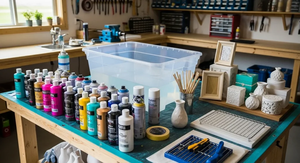 Set Up Your DIY Hydro Dip Home Décor Station