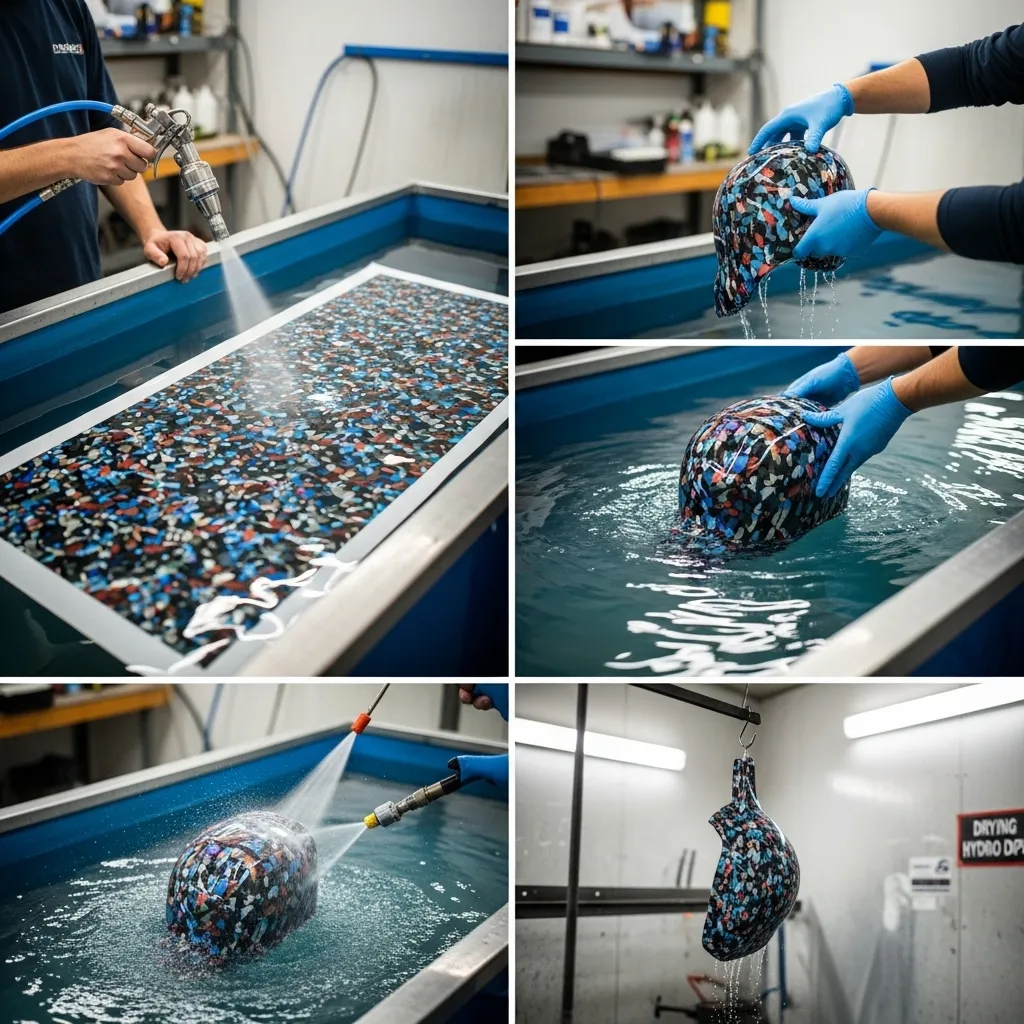 Activator guns, rinse stations, and drying