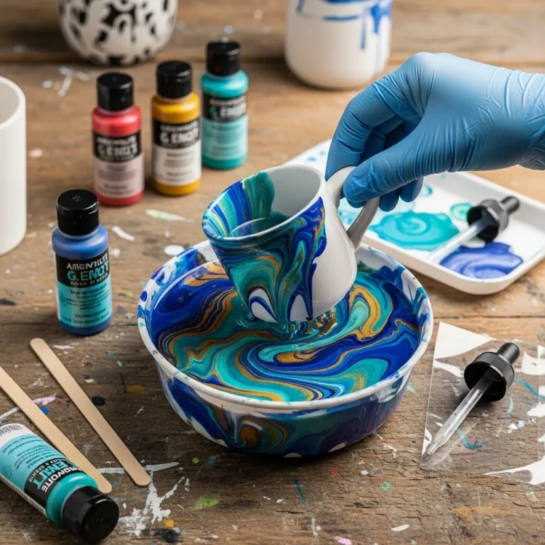 Stunning Marble Effects: Step-by-Step Dip Painting Guide